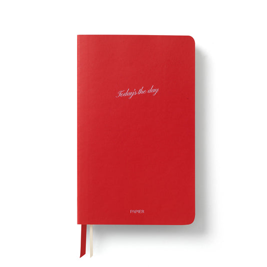 Lined Notebook, A5 Softcover, PU Leather - Today's the Day
