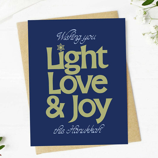 Wishing You Light, Love & Joy This Hanukkah Card