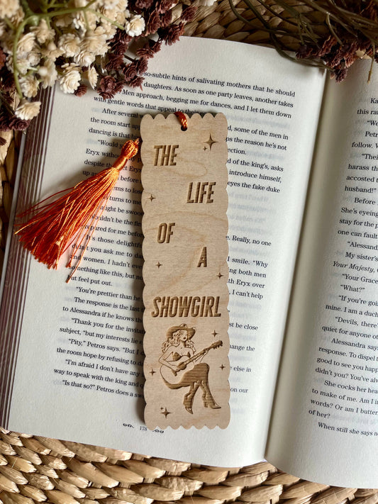 Showgirl Inspired Wooden Bookmark