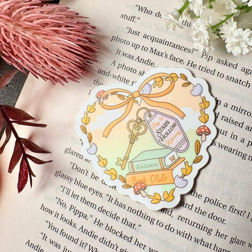 Key to Stars Hollow Library Heart Sticker