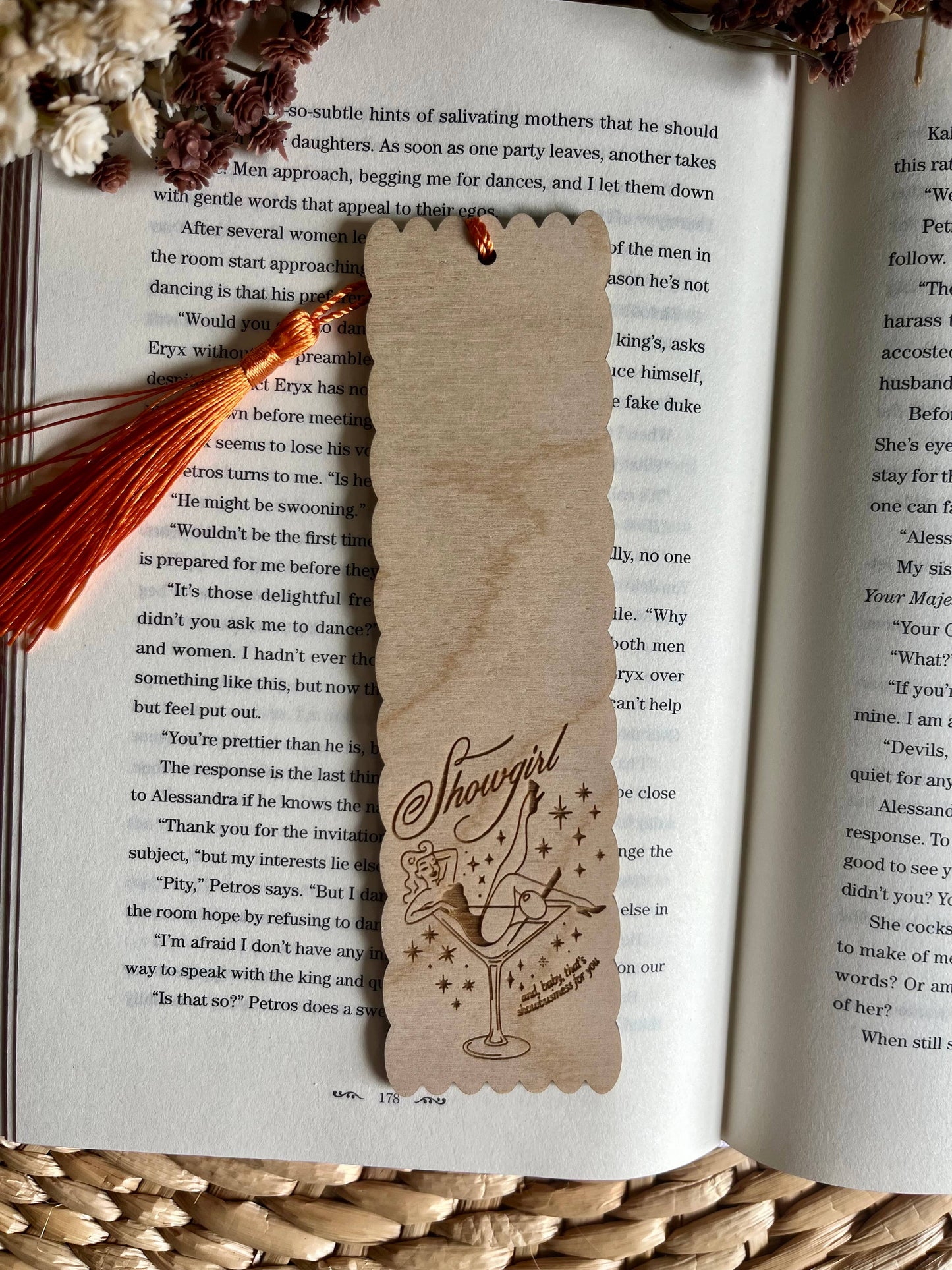 Showgirl Inspired Wooden Bookmark
