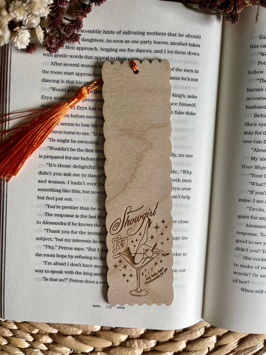 Showgirl Inspired Wooden Bookmark