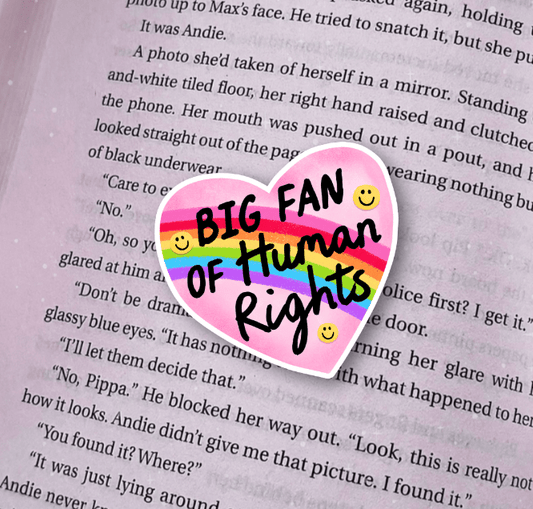 Big Fan of Human Rights Vinyl Sticker