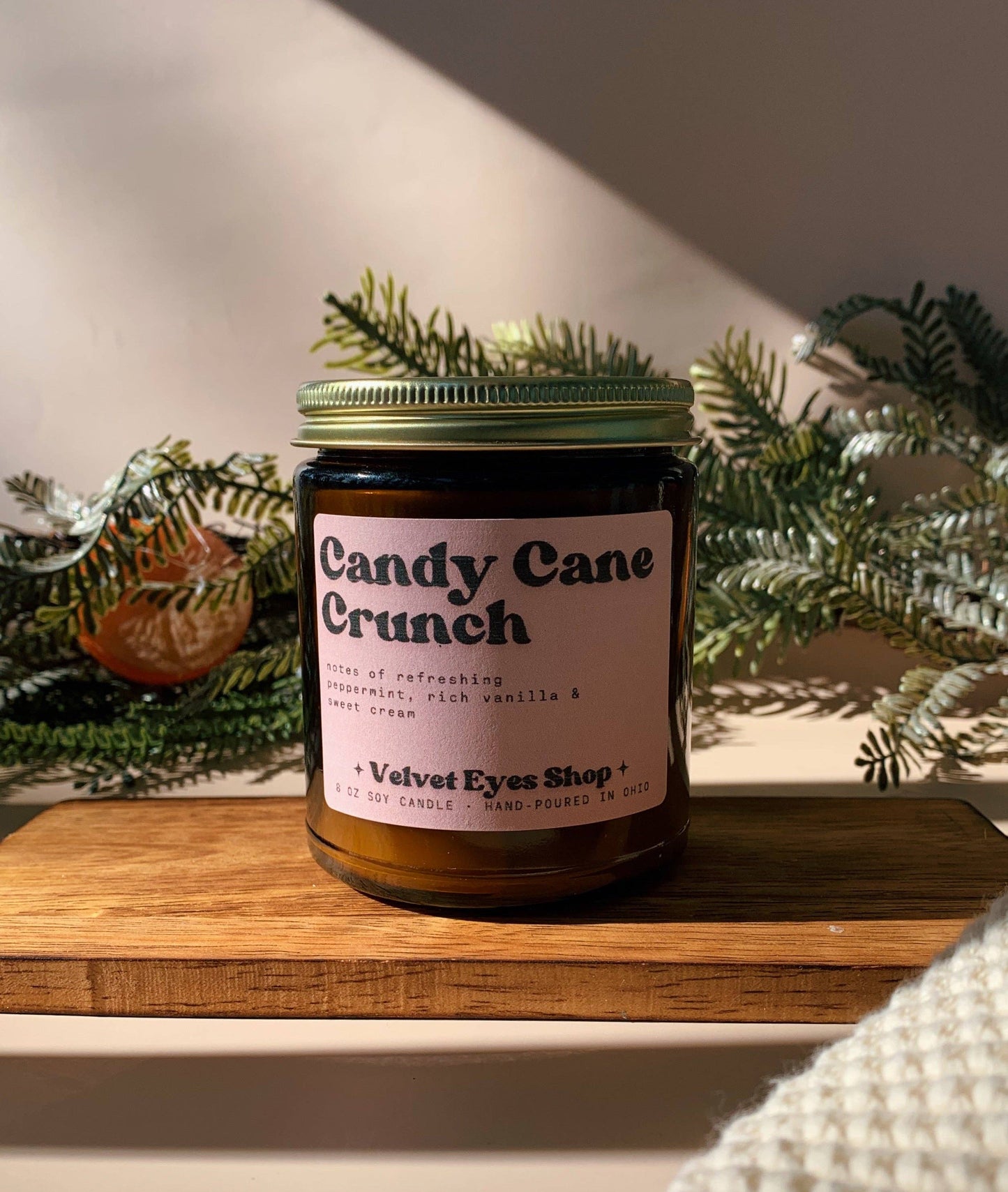 Candy Cane Crunch Soy Candle 4oz