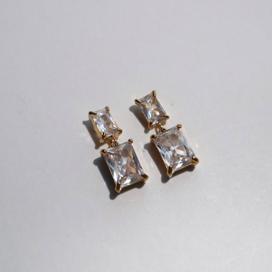 Evelina Earrings | Zircon Dangle Earrings