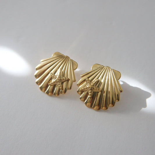 Shell Starfish Earrings
