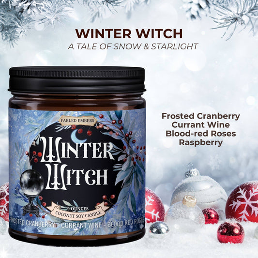 WINTER - WINTER WITCH | Cranberry Wine & Rose | Candle