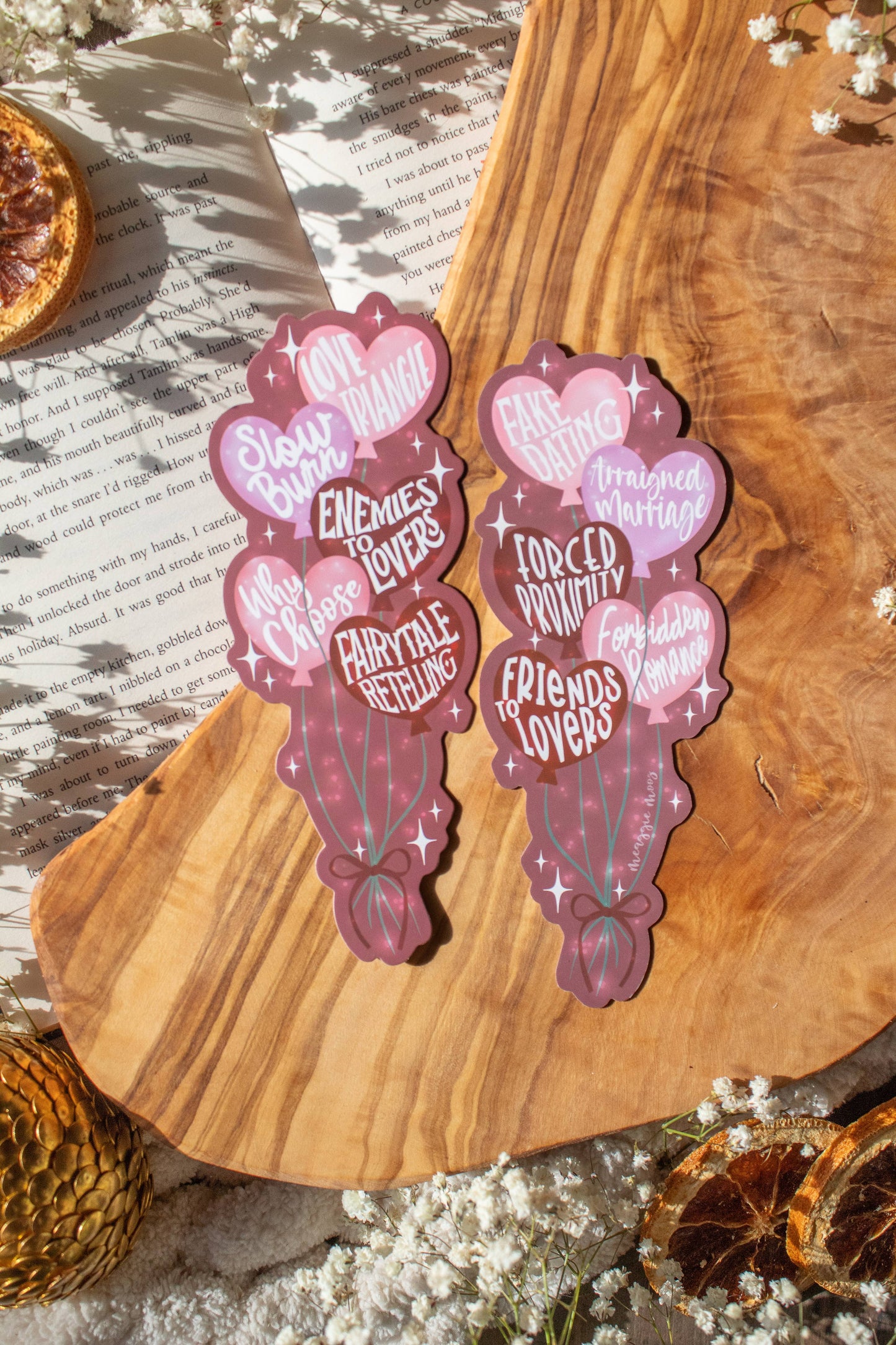 Valentines Heart Trope Balloons Die-Cut Bookmark