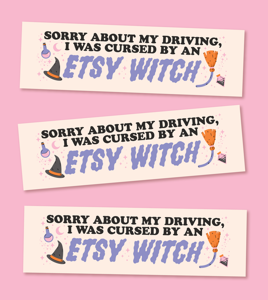 Etsy Witch MAGNETIC Bumper Sticker