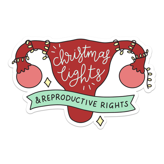 Christmas Lights & Reproductive Rights Vinyl Sticker