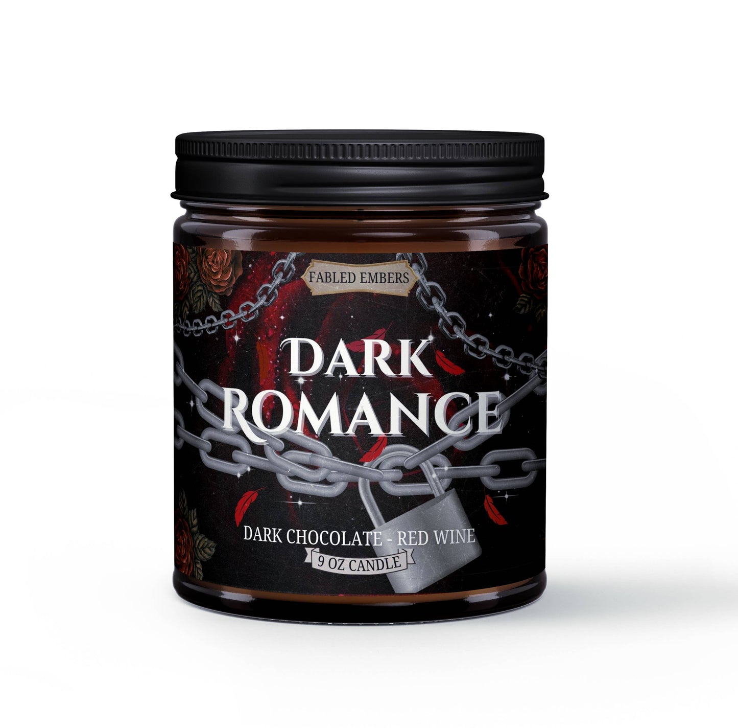 DARK ROMANCE book lovers WINE & CHOCOLATE coconut soy candle