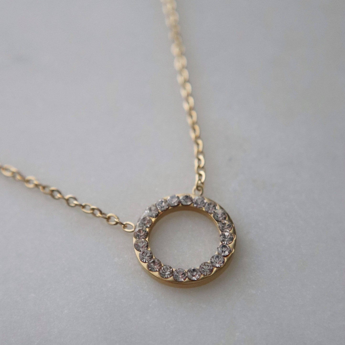 Studded Circle Necklace