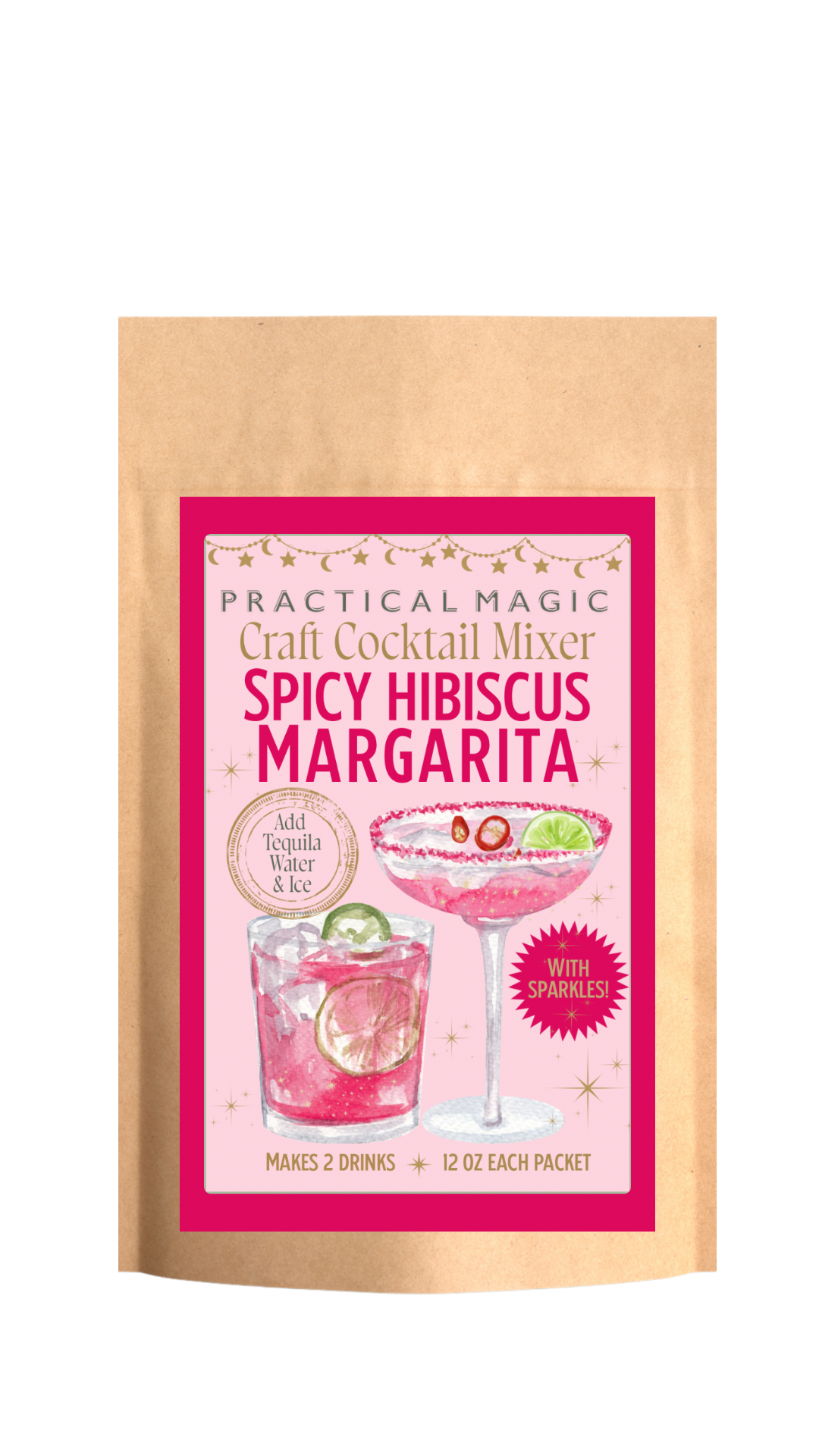Craft Cocktail Mix Variety Pack 4 Mixer Flavors + Sparkles!