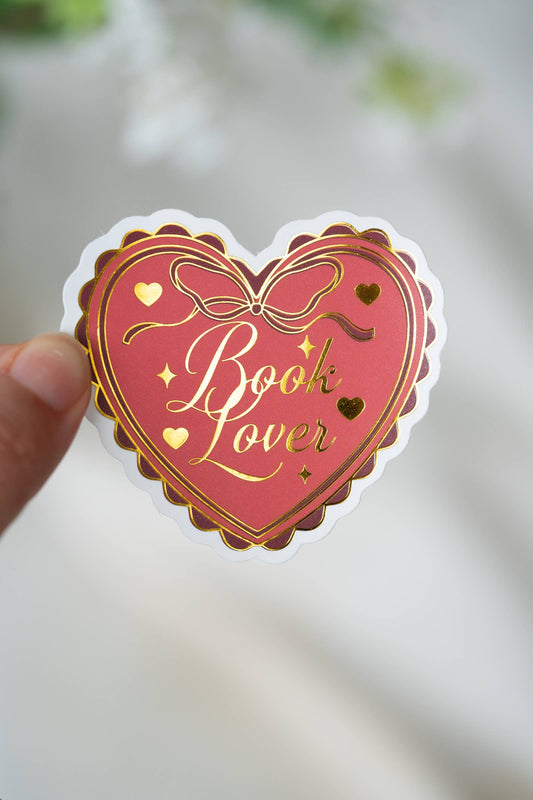 Book Lover Gold Foil Vinyl Sticker- Bookish Kindle Sticker