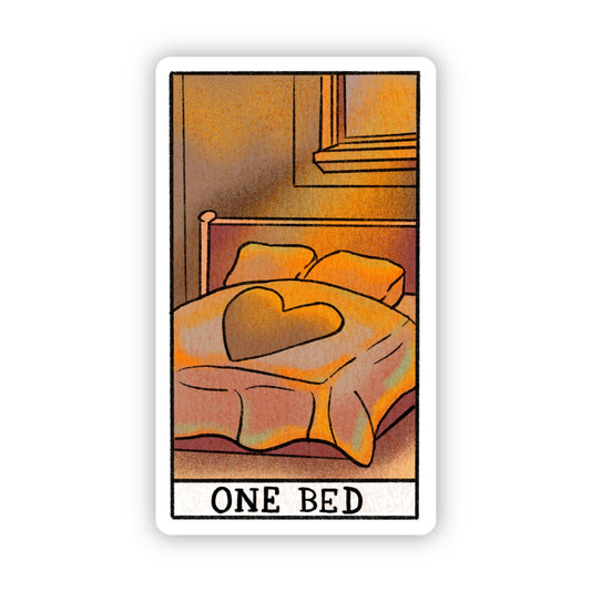 "One Bed" Book Tarot Card Sticker