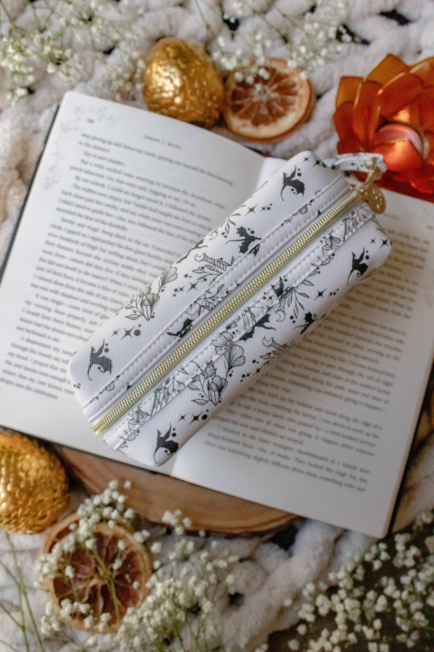 Ivory Swords | Bookish Cosmetic / Pencil Zip Bag