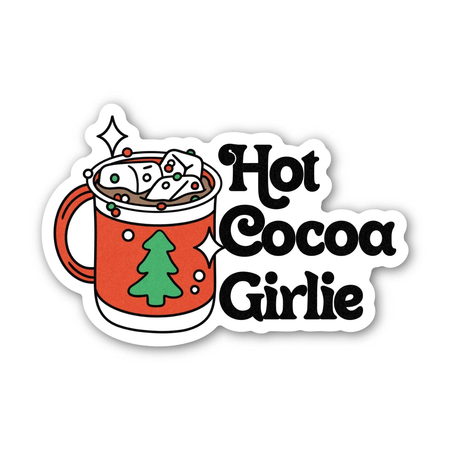 Hot Cocoa Girlie Sticker