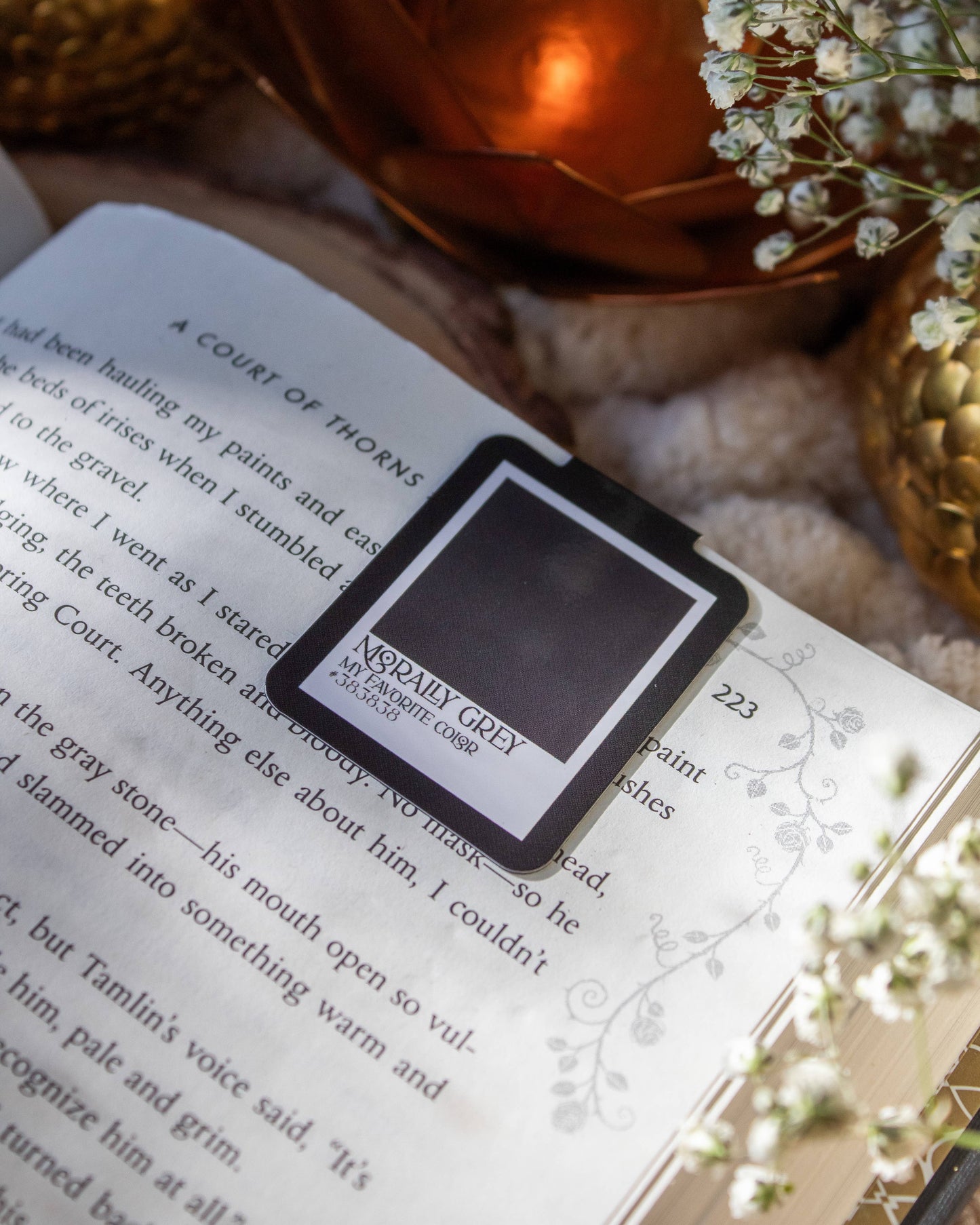 Morally Grey Paint Chip Magnetic Bookmark